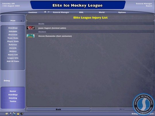 NHL: Eastside Hockey Manager 2005