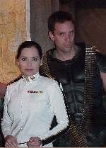 Eva (Athena Massey) a forgatáson - Command & Conquer: Yuri's Revenge