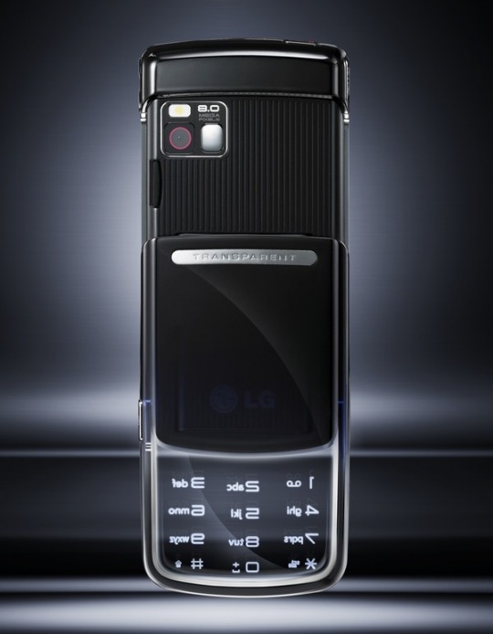 LG GD900 - telefon, átlátszó billentyűzettel