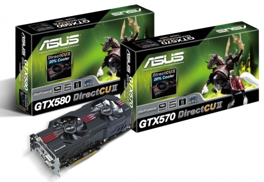 ASUS GTX 580 és GTX 570 DirectCU II ASUS GTX 580 és GTX 570 DirectCU II