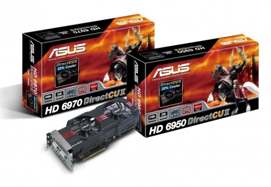 ASUS HD 6970 és HD 6950 DirectCU II ASUS HD 6970 és HD 6950 DirectCU II