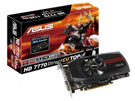 ASUS HD 7770 DirectCU TOP és HD 7750 videokártyák