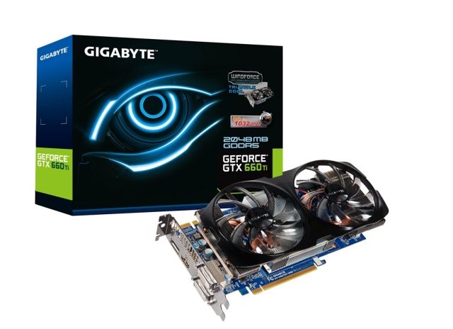 GIGABYTE GTX 660 Ti videokártya Windforce 2X hűtéssel