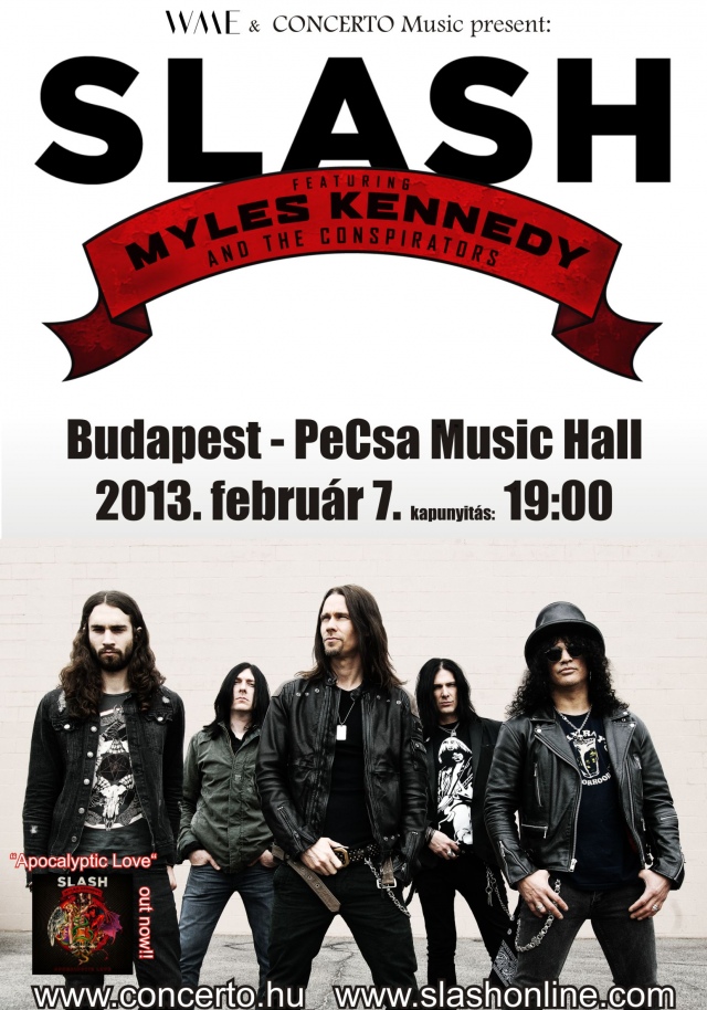 Februárban Budapestre jön Slash és zenekara