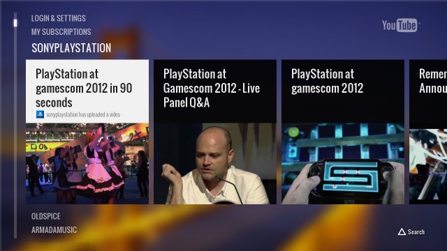 Új YouTube alkalmazás PS3-on