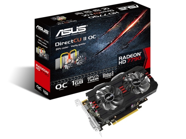 ASUS HD 7790 DirectCU II kétventilátoros hűtéssel