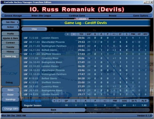 NHL Eastside Hockey Manager