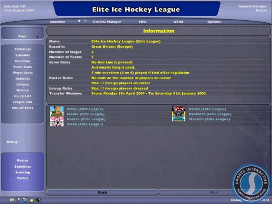NHL: Eastside Hockey Manager 2005