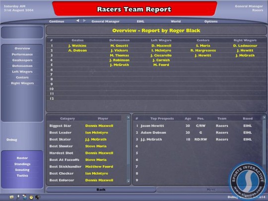 NHL: Eastside Hockey Manager 2005