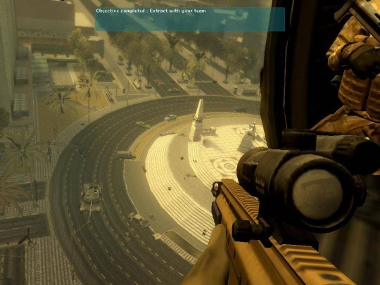 Egy kemény harc után kiemelnek minket. Tájkép csata után.