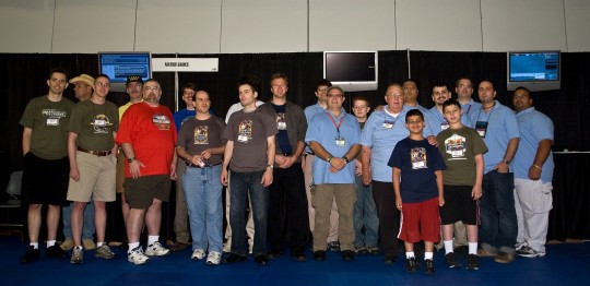 Matrix Games staff (in blue shirts) with some of the developer teams