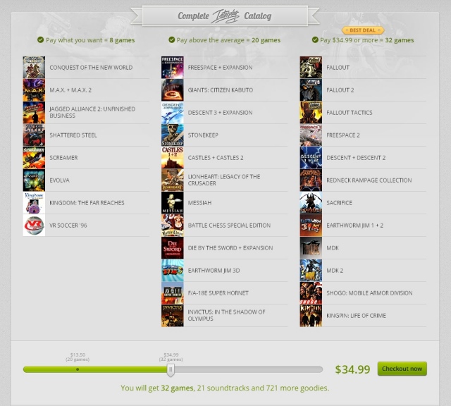 GoG.com újdonságok és akciók