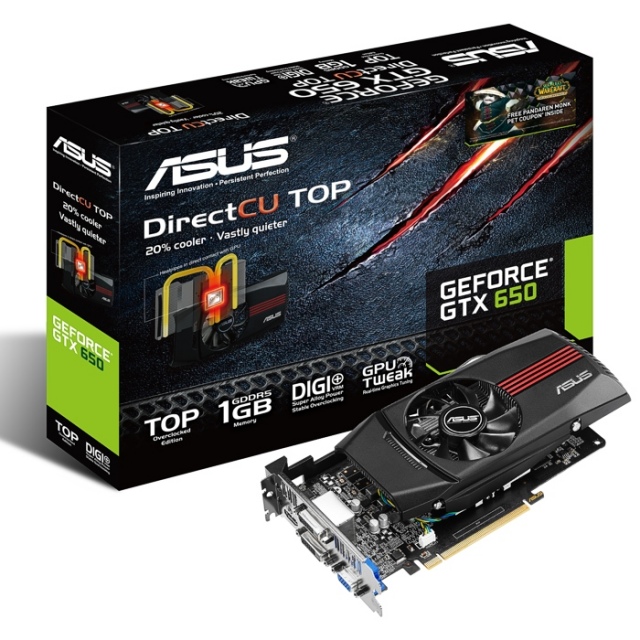 WoW pet jár az ASUS GeForce GTX 650 DirectCU videokártyája mellé