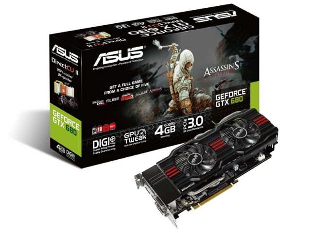 Két kártyahelyes GeForce GTX 680 DirectCU II videokártyával bővül az ASUS választéka