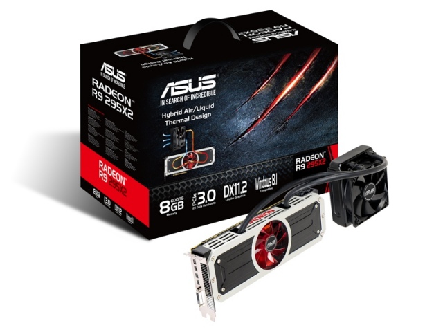 Két GPU, 8 GB RAM és hibrid hűtés az ASUS R9 295X2 videokártyán