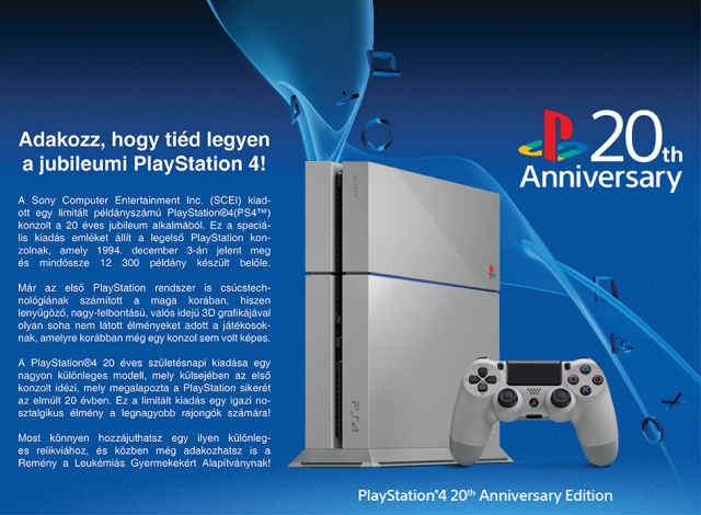 Jótékonysági aukción egy jubileumi PlayStation 4