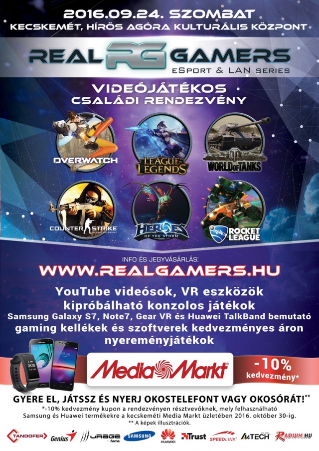 Real Gamers eSport rendezvény Kecskeméten