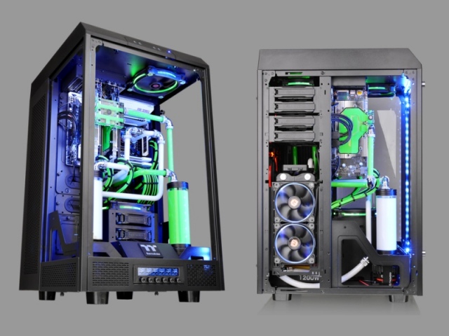 Thermaltake The Tower ház moddereknek, látványos vízhűtéshez