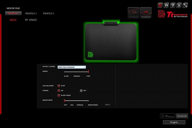 Tt Esports Draconem RGB gaming mousepad