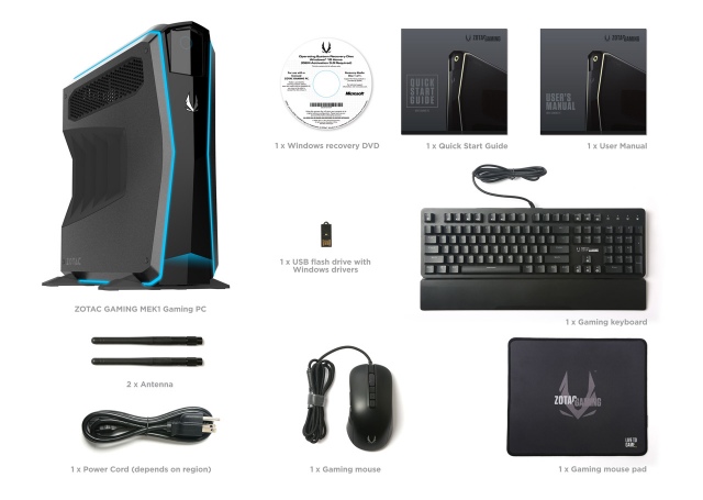 MEK1 ultra vékony gamer számítógépek a ZOTAC-tól