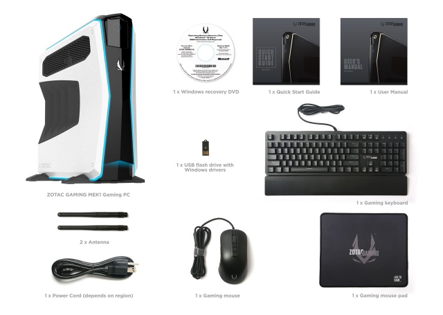 MEK1 ultra vékony gamer számítógépek a ZOTAC-tól