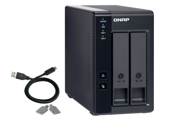 PC-hez és NAS-hoz egyaránt használható a QNAP TR-002 kétlemezes RAID egység