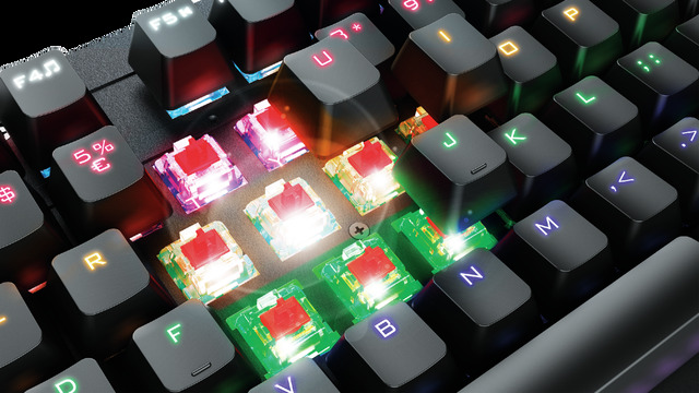Outemu RED kapcsolókat kapott a Trust GXT 863 Mazz
