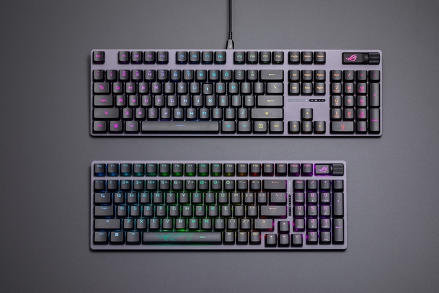 ASUS ROG Strix Scope II és ASUS ROG Strix Scope II 96 Wireless (alul)